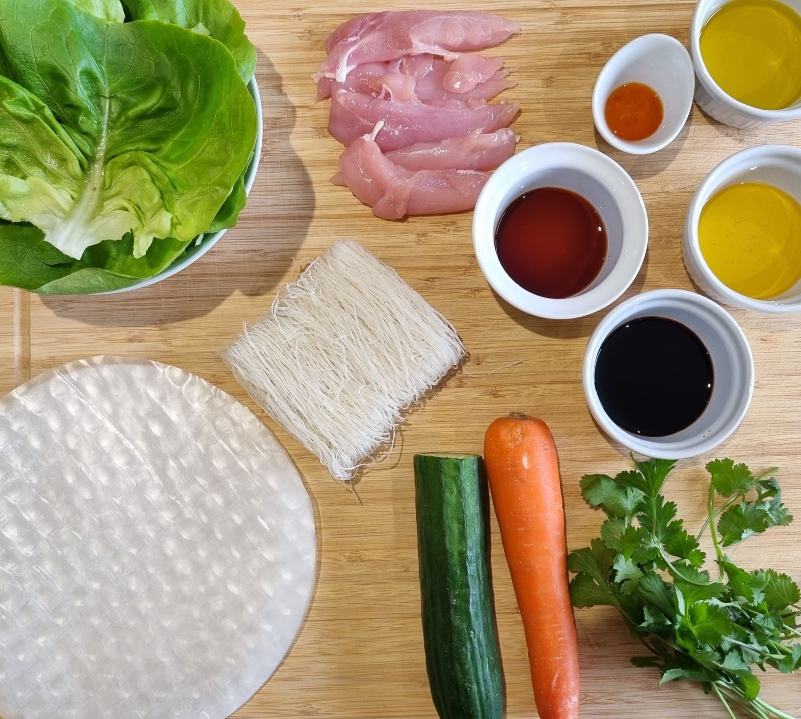Rouleaux de printemps au poulet