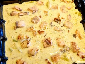 Quiche saumon poireaux sans pâte