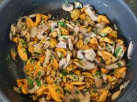 Gratin de moules aux champignons et comté