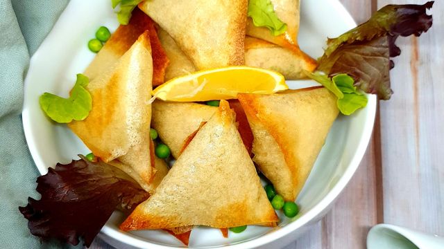 Samoussas au thon et petits pois