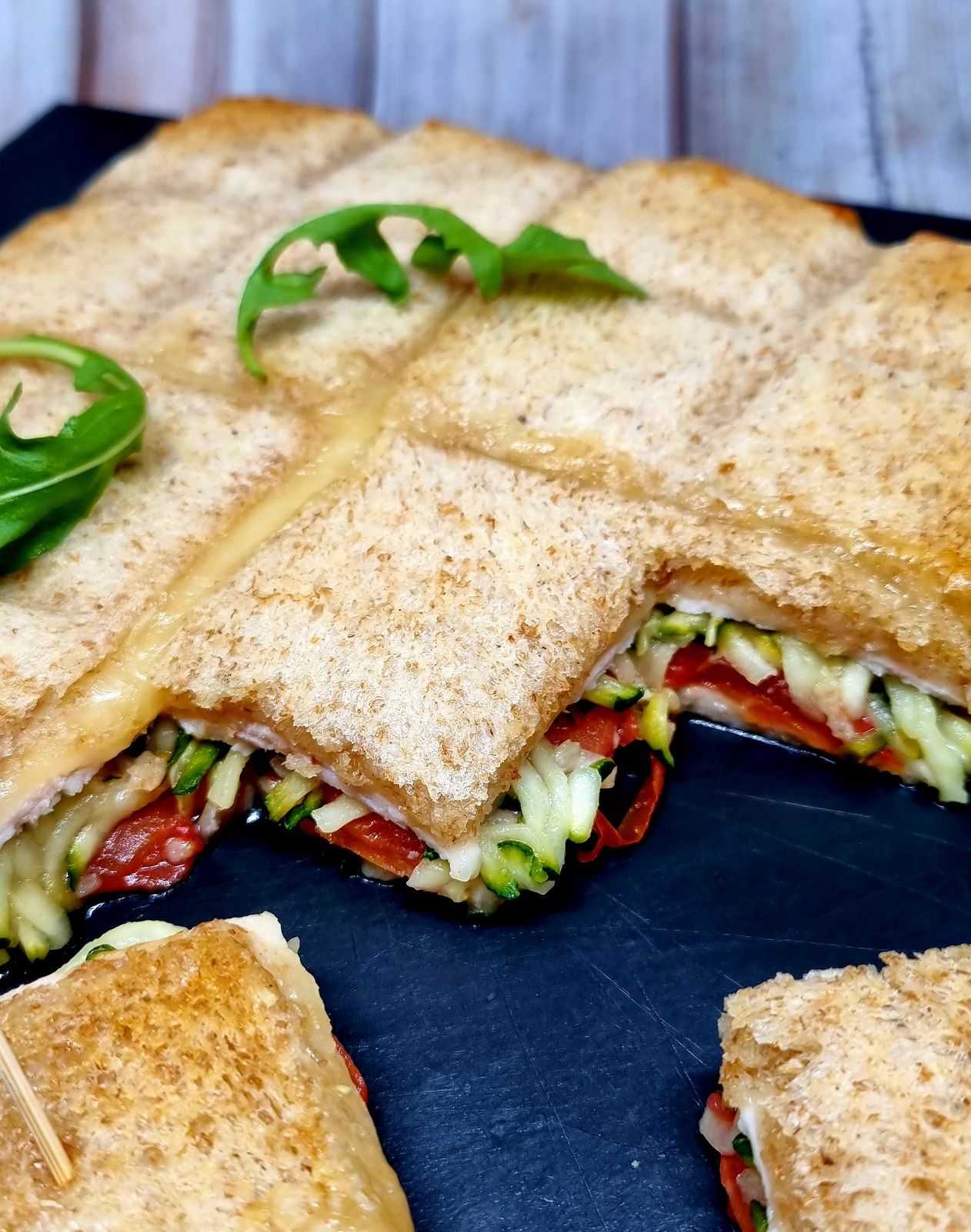 Croque tablette au poulet et courgette