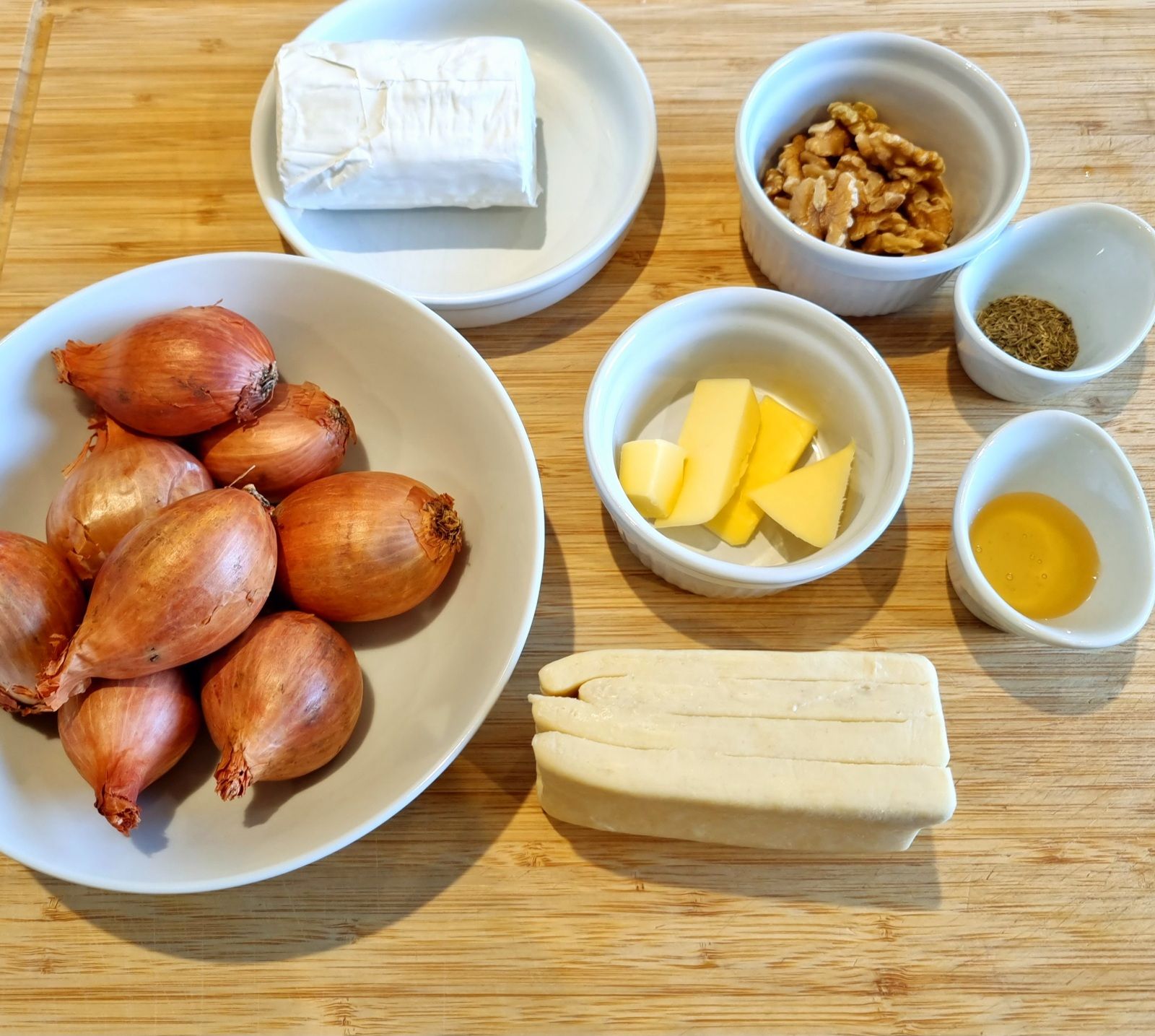 Tartelettes chèvre et échalote