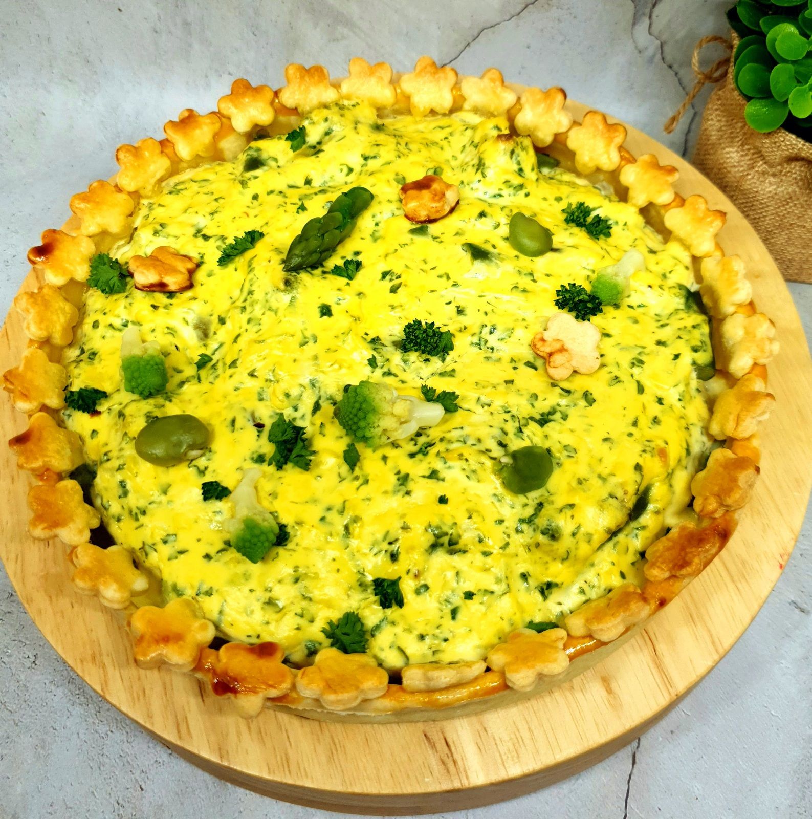 Quiche printanière aux légumes