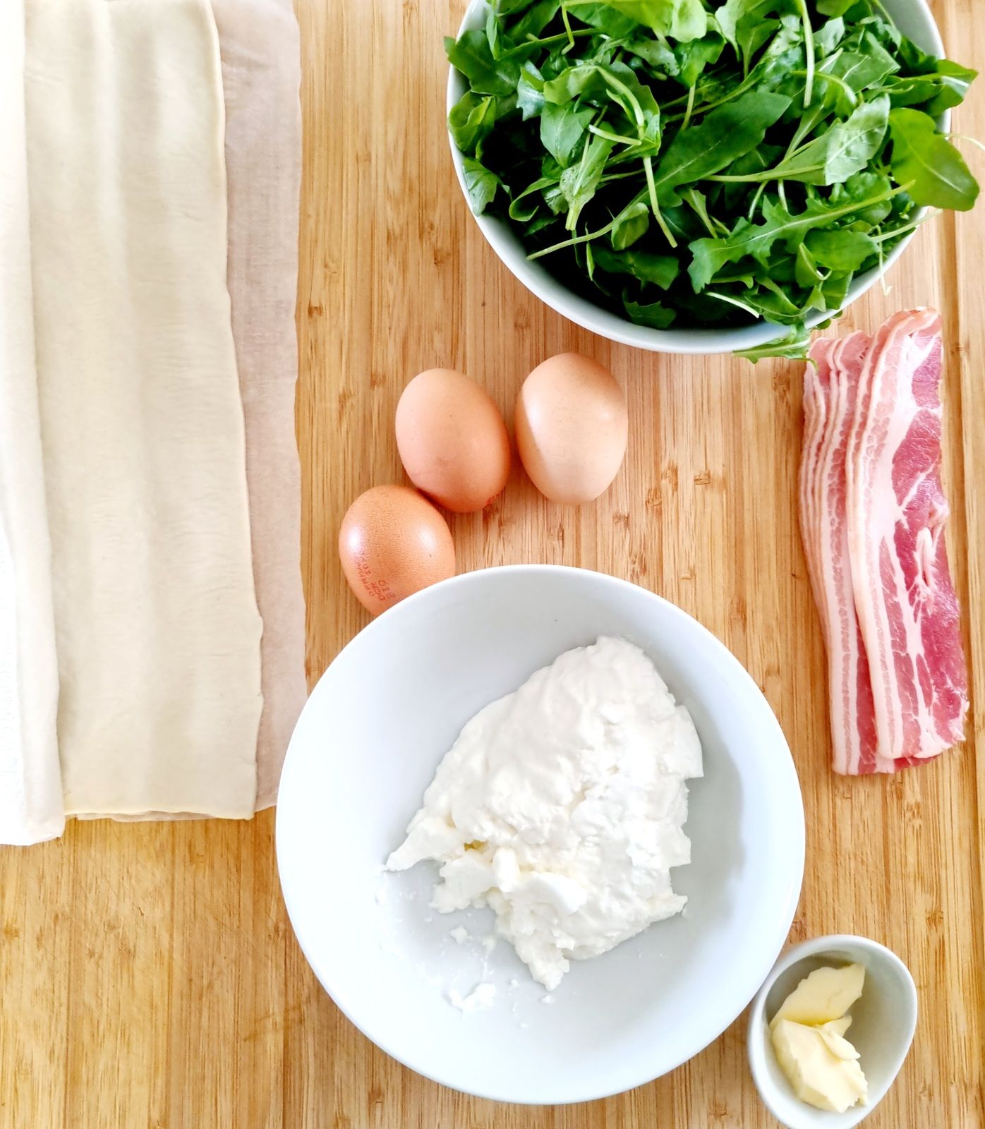 Mini quiches roquette et lard
