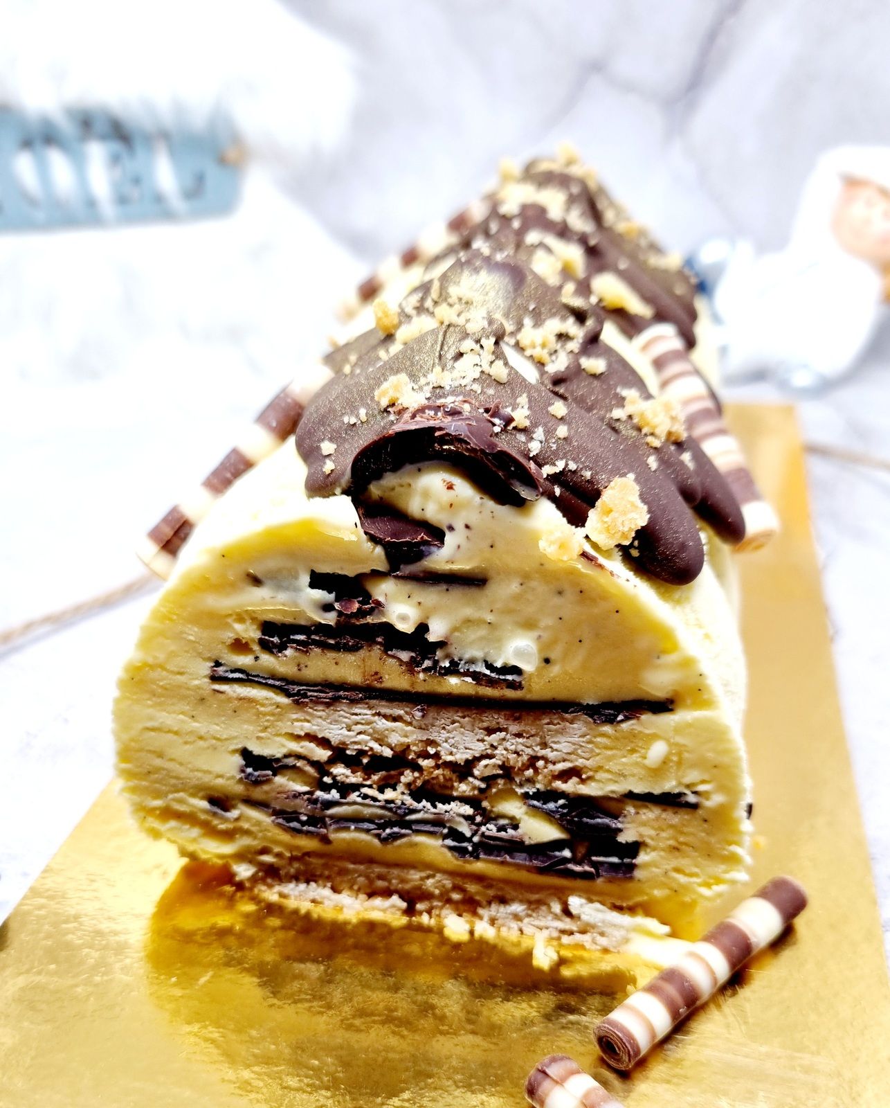 Bûche glacée façon viennetta